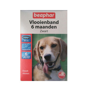 Vlooienband-honden-zwart